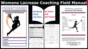 Souza Lacrosse Womens Coaches Organizational Manual