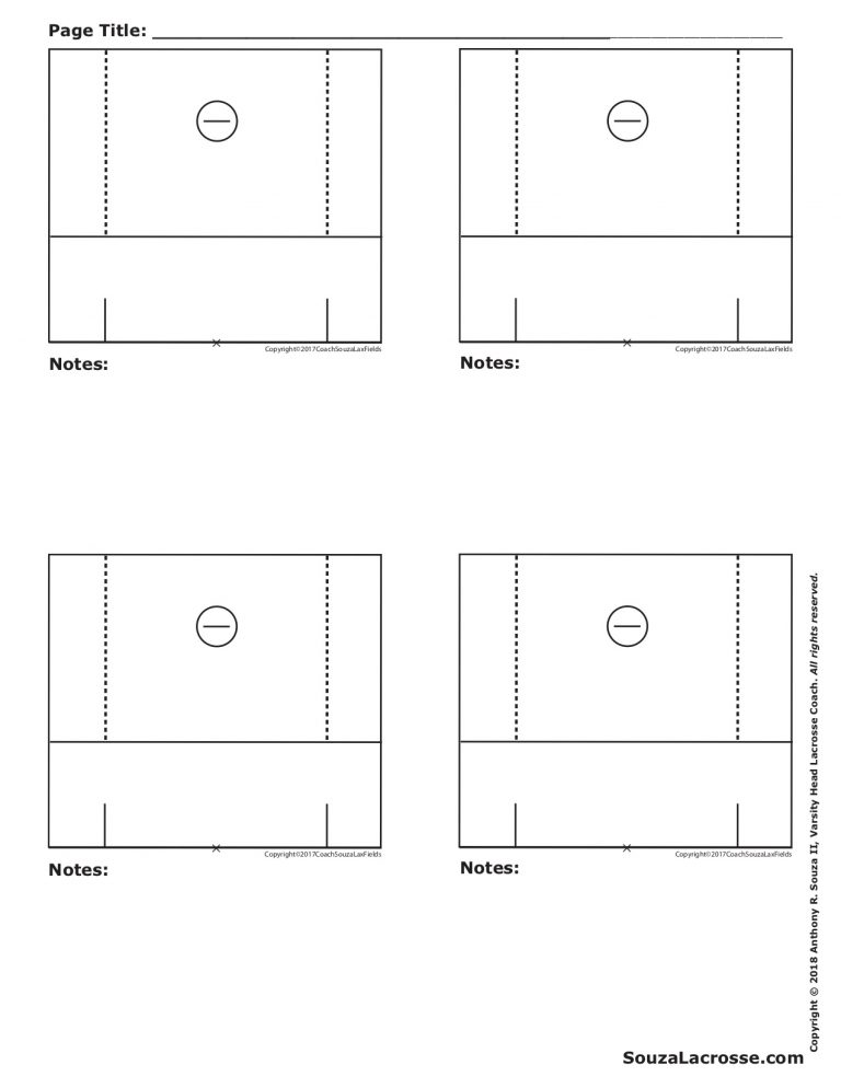 Printable Blank Lacrosse Field Diagram